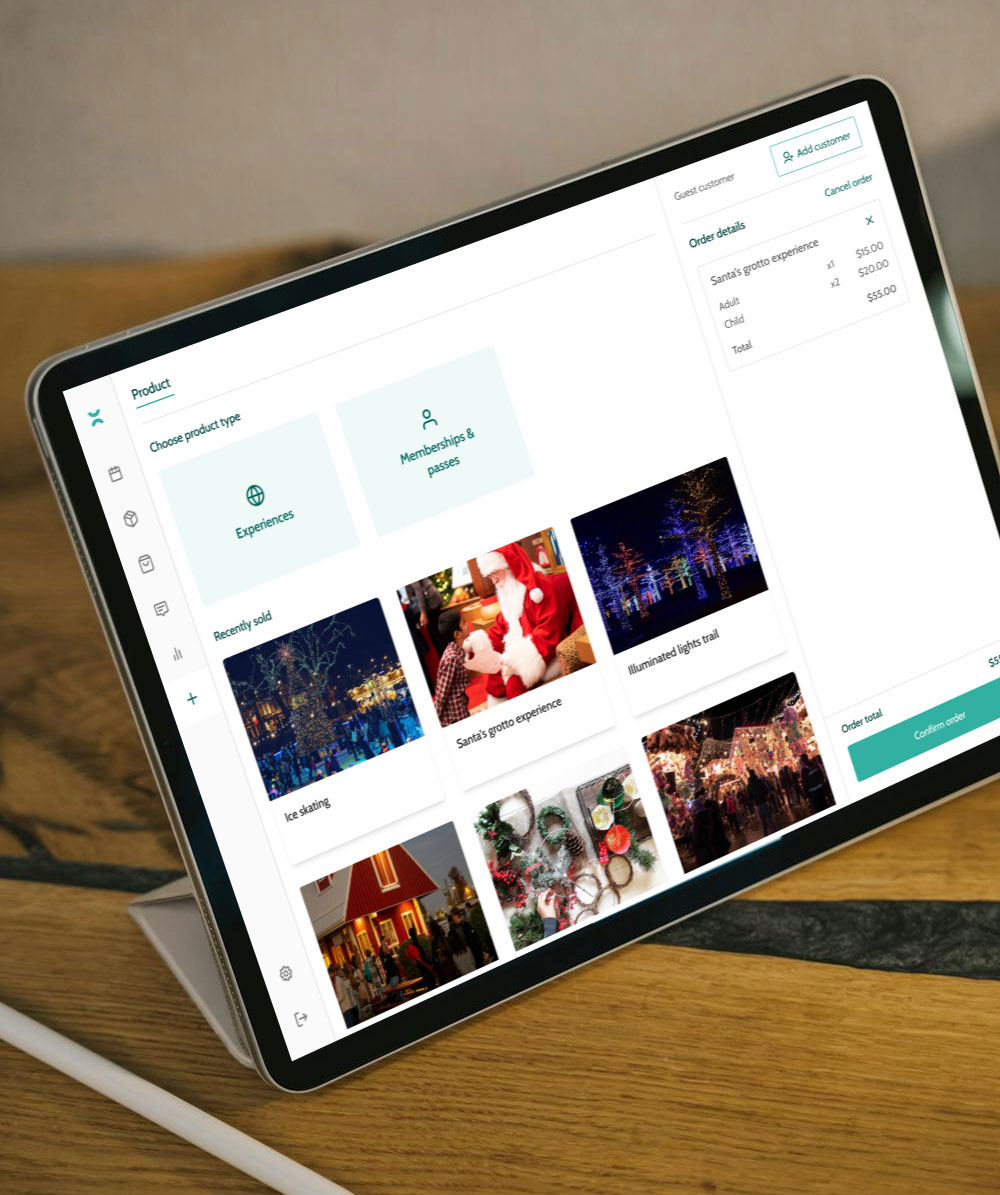 The online dashboard on Beyonk's Christmas ticketing system
